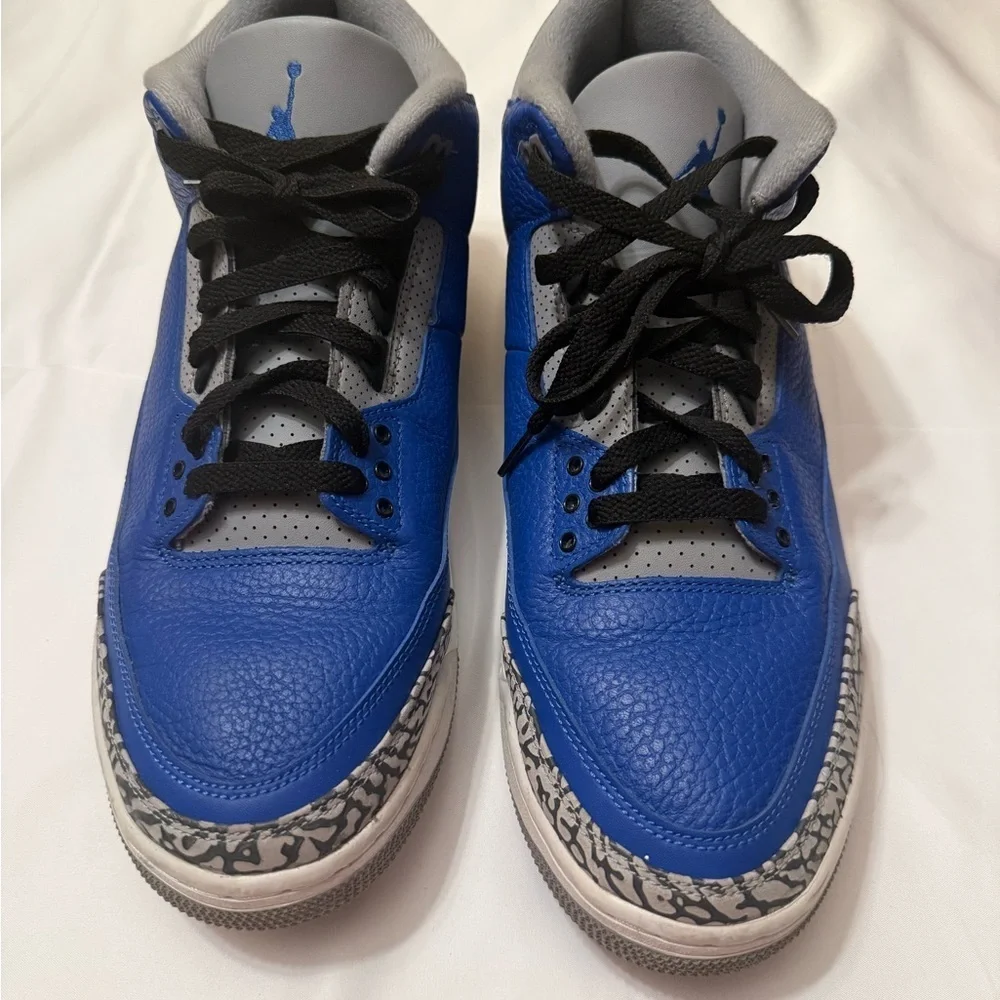 Air Jordan 3 Retro varsity Royal Cement size 12 Mens Blue Black Sneakers
